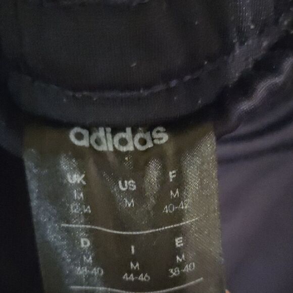 Adidas Kids Black Joggers with White Stripes - Picture 2 of 4